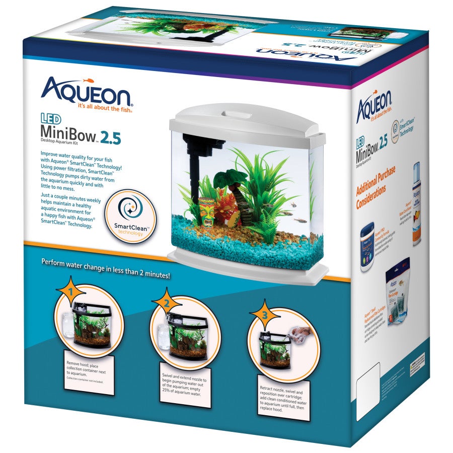 Aqueon Mini Mini Bow Aquarium Aqueon Gallon LED White MiniBow™ Kit