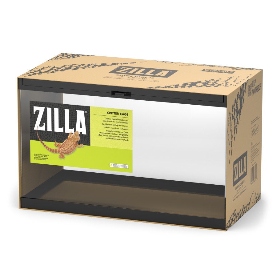 Zilla Critter Cage Enclosure 10 Gallon | PET-TOPIA, image size:900x900