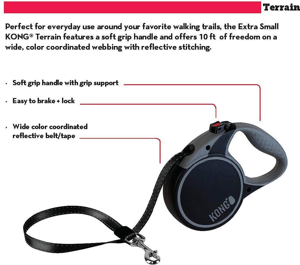 Kong reflective hotsell retractable dog leash
