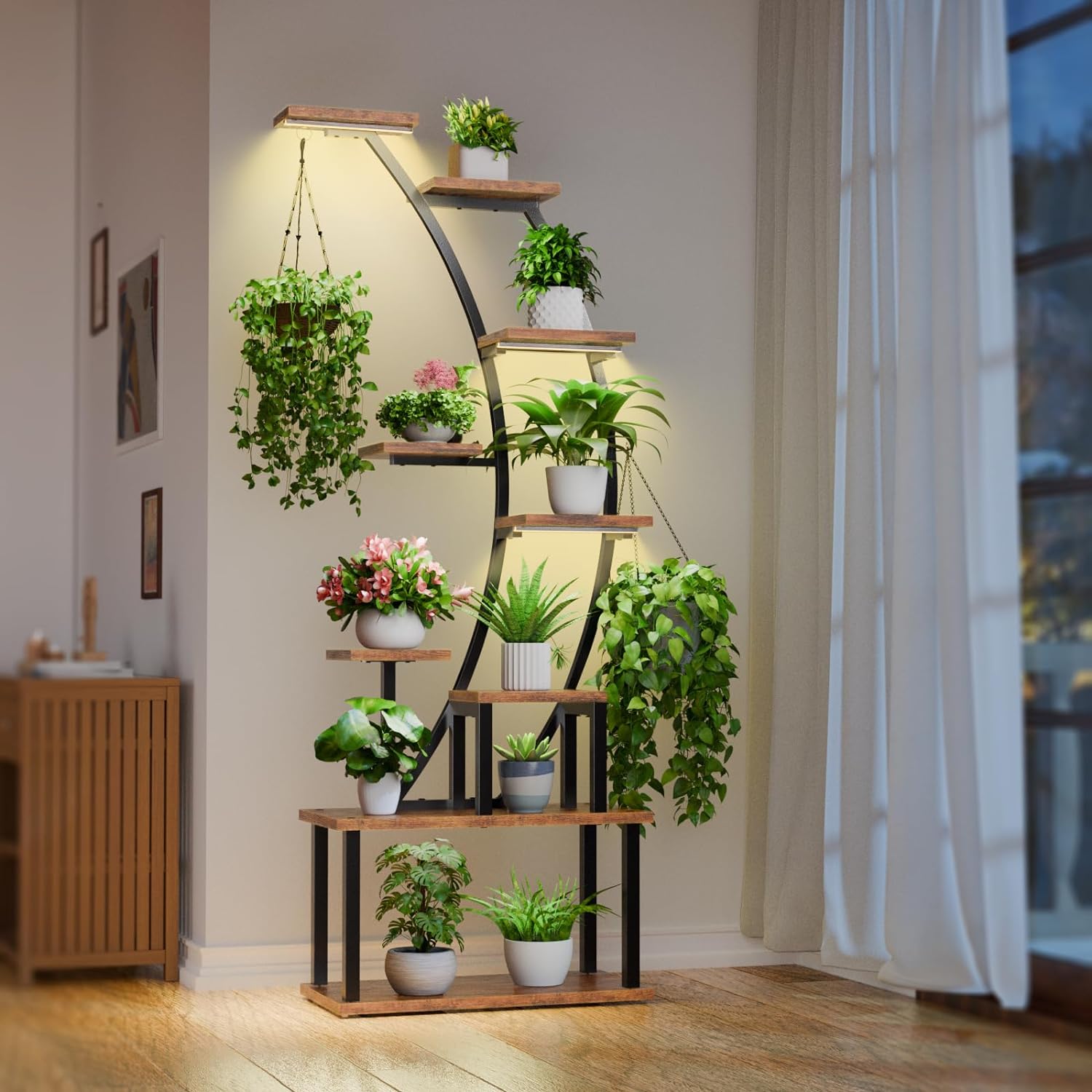 Plant pot with grow light on sale