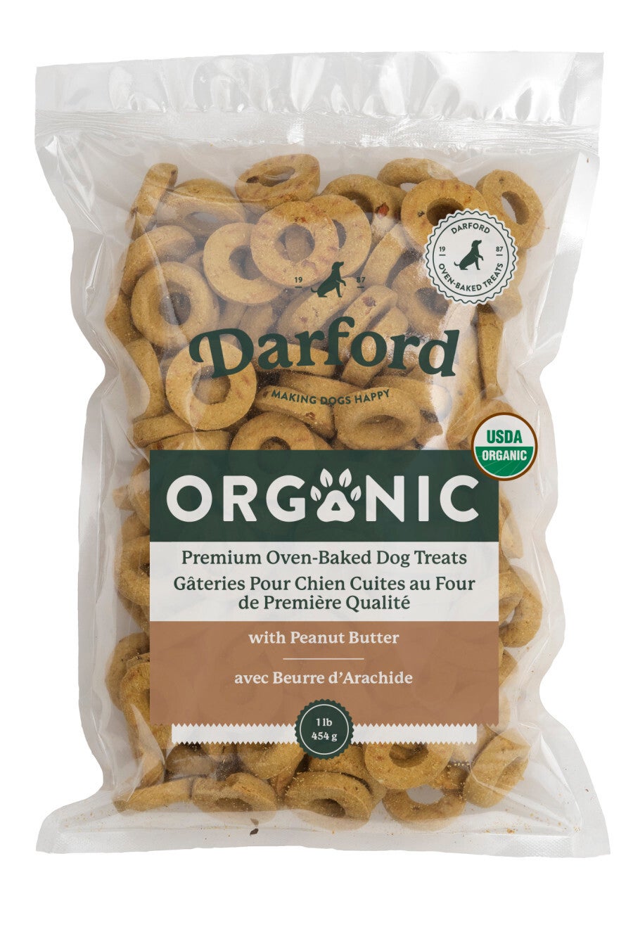Darford Organic Premium Oven Baked Dog Treats with Peanut Butter PET TOPIA