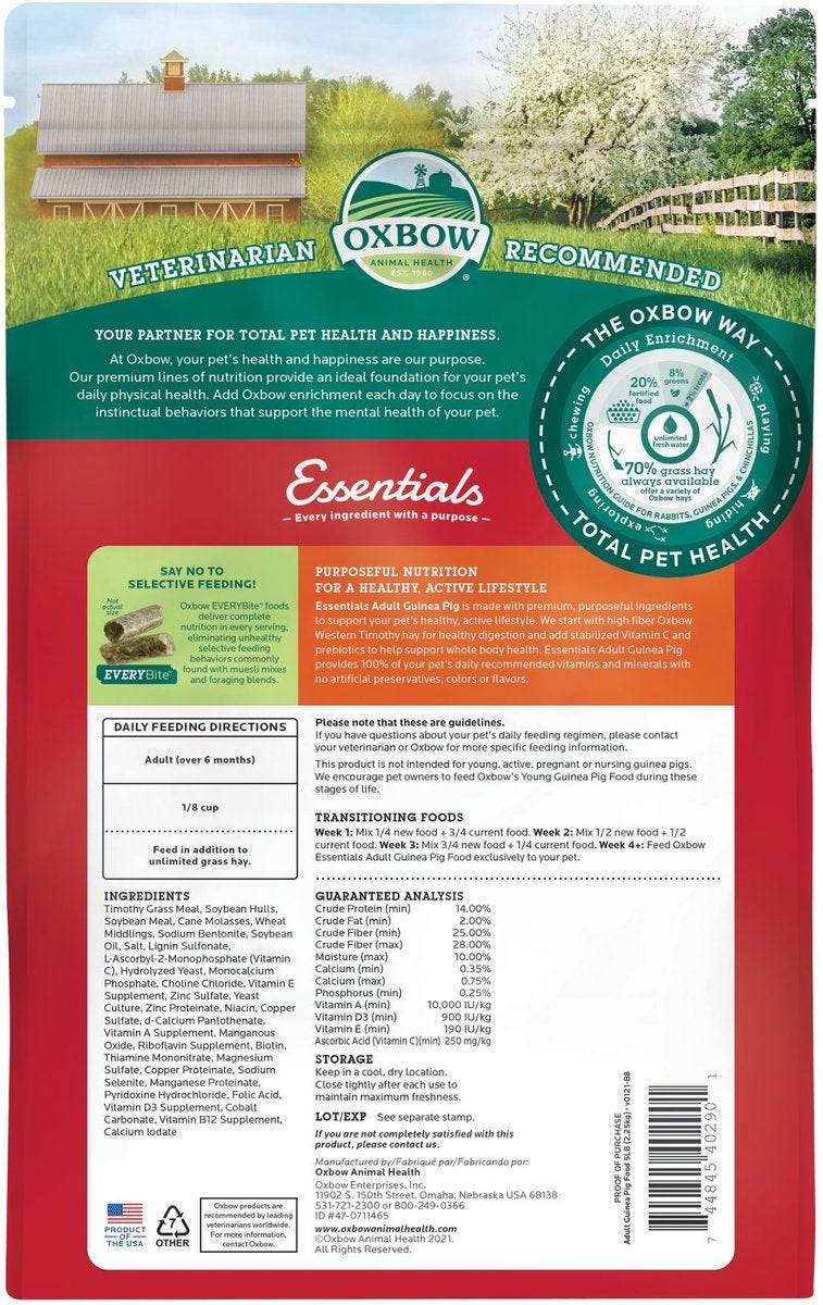 Oxbow essentials guinea pig food outlet