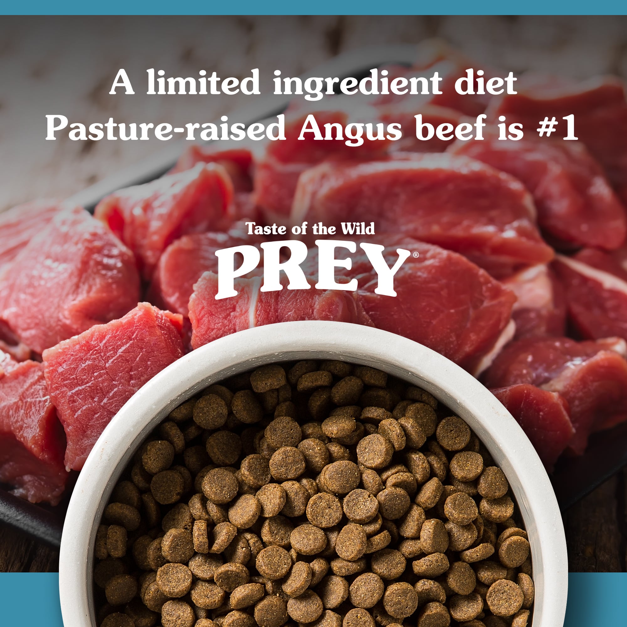 Taste Of The Wild PREY Angus Beef Limited Ingredient Recipe Dry Food for Dogs 25lb PET TOPIA