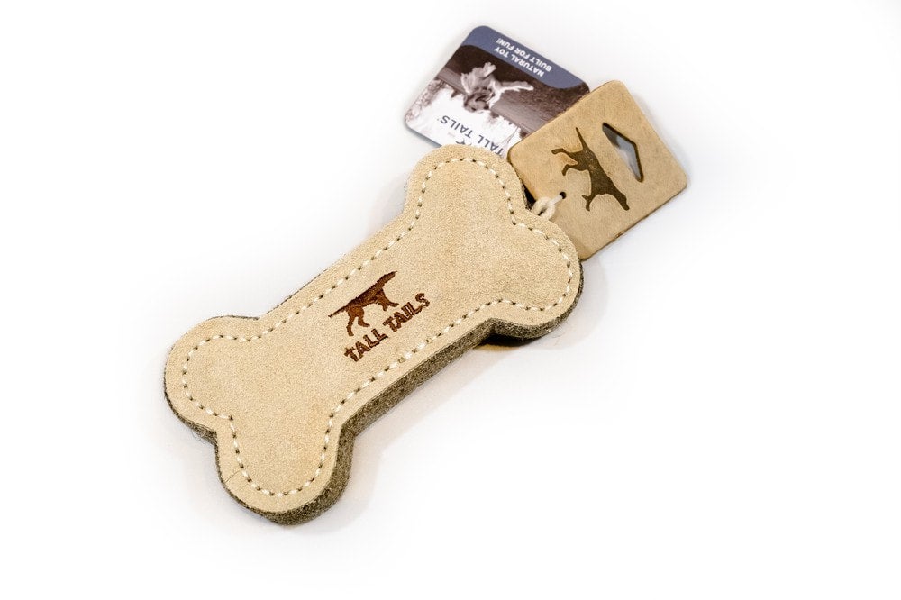 Leather and shop wool dog toy
