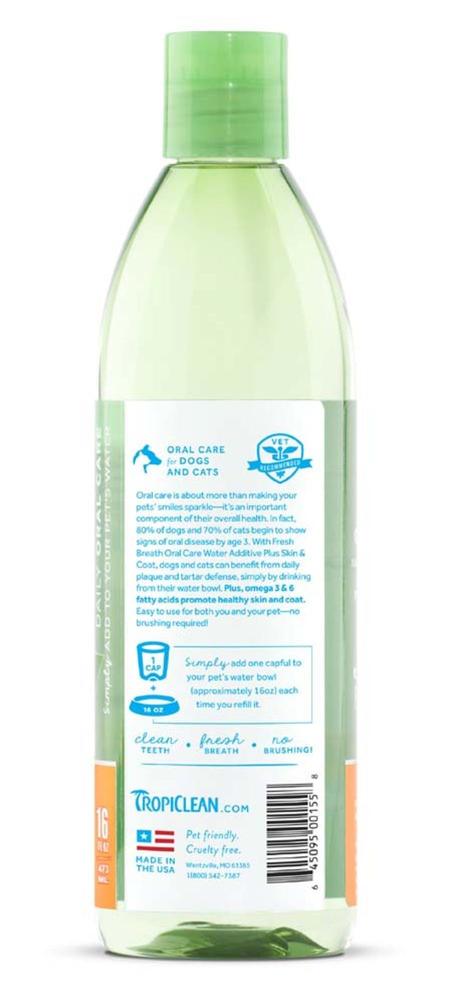 Tropiclean fresh breath water additive for cats store