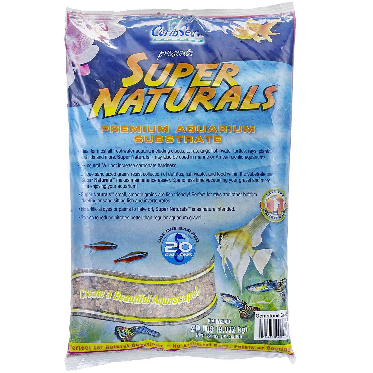 Caribsea Super Naturals Substrate Gemstone Creek PET TOPIA